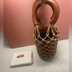Staud Knit/Leather bucket bag